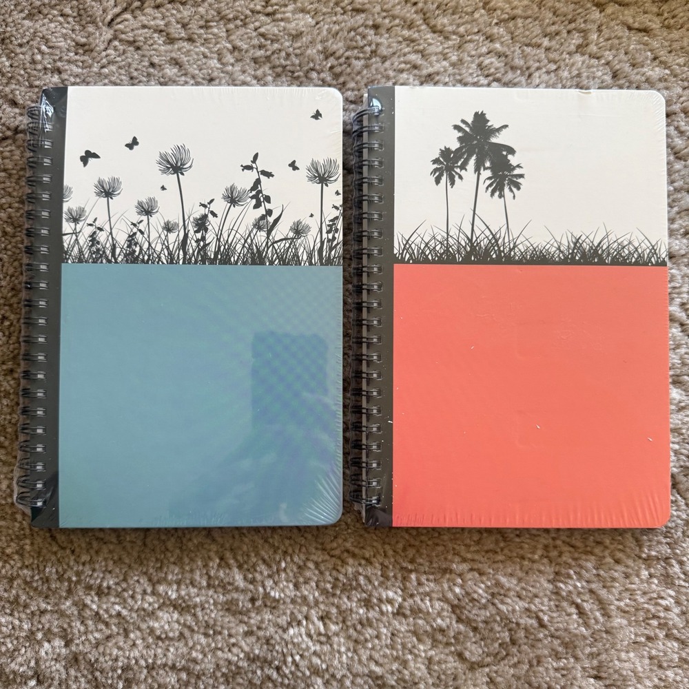 Spiral Notepad 2 Pk Wirebound Ruled Planner A6 Size 80 Sheets NEW Sealed